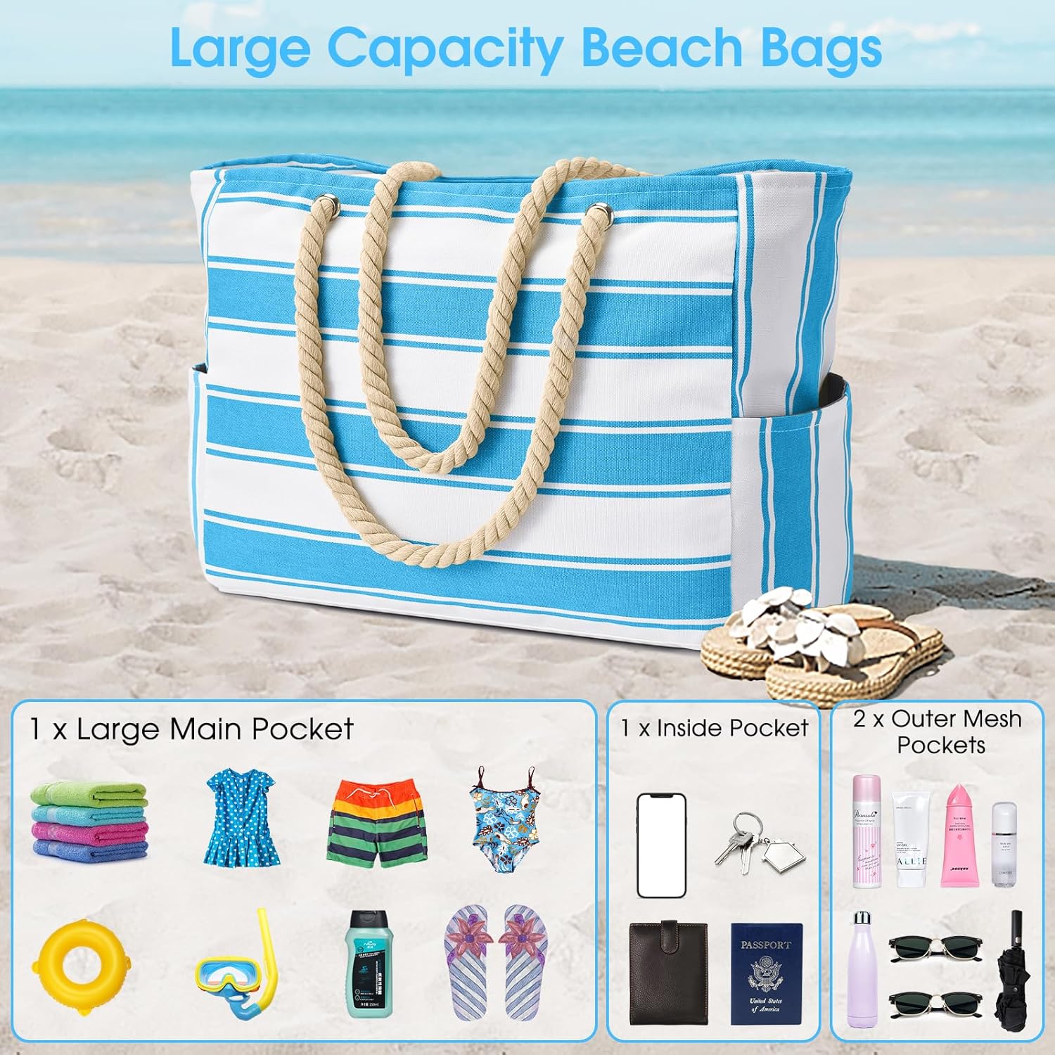 Waterdichte & Zanddichte Overmaat Strandtas – SandAway