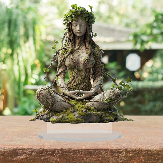 Woondecoratie - Bohemian spirituele godin sculptuur - Acryl beeld